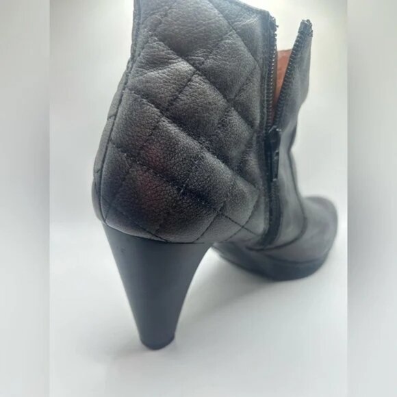 Hispanitas, size 39/8.5, grey ankle boots, leather, 3 inch heel, made in Spain - Picture 2 of 7